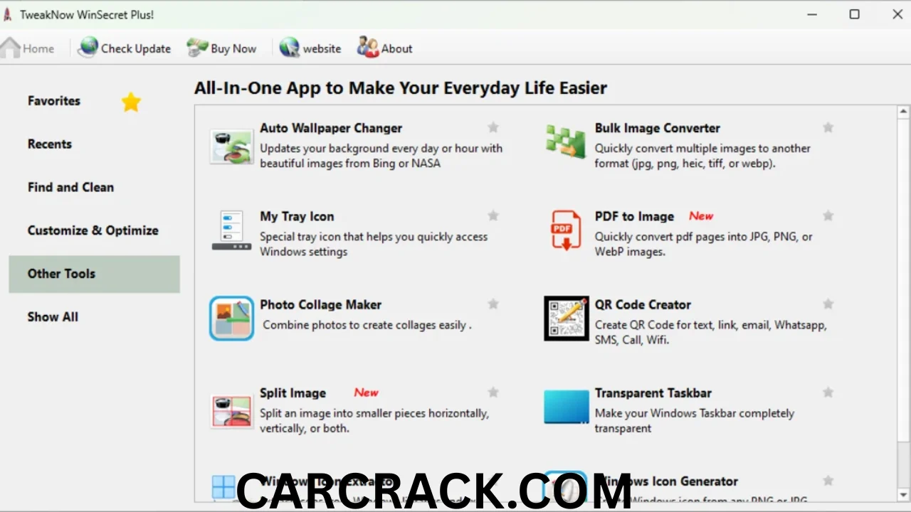 TweakNow WinSecret Full download